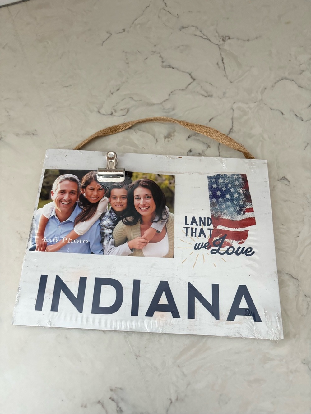 Kindred Hearts Indiana Land That We Love 4x6 Photo Clip Frame Wall Hanging